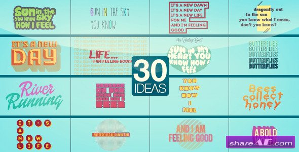 30 Text Ideas - After Effects Project (Videohive)