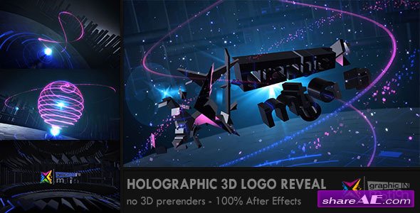 Holographic 3D Logo Reveal - After Effects Project (Videohive)