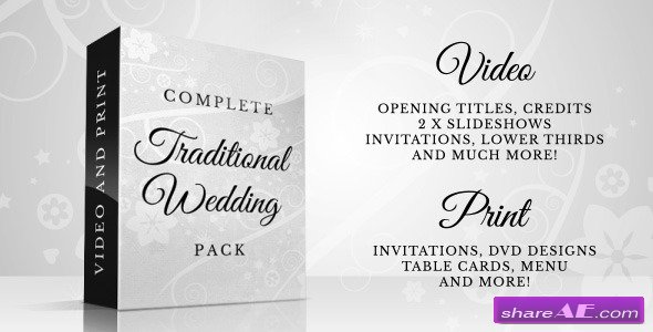 Complete Traditional Wedding Pack - After Effects Project (Videohive)