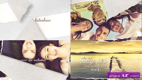 Torn Slideshow - Image/Video - After Effects Project (Videohive)
