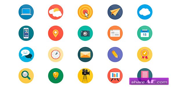 20 Animated Icons - After Effects Project (Videohive)