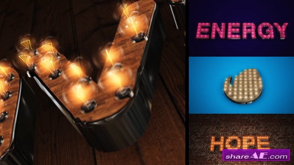 Light It Up - Light Bulb Text or Logo Reveal - After Effects Project (Videohive)