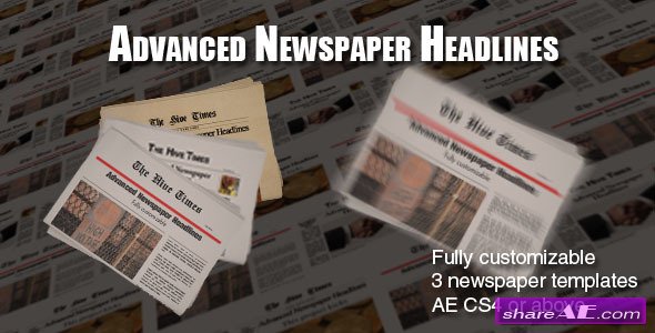 Advanced Newspaper Headlines - After Effects Project (Videohive)