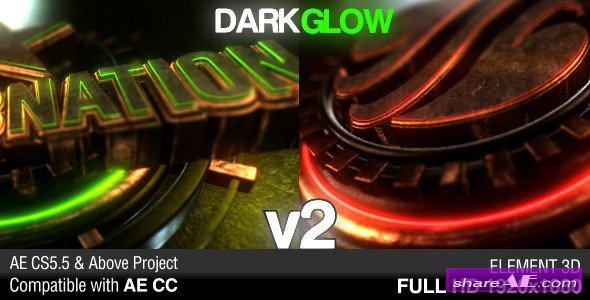 Dark Glow Logo Reveal v2 - After Effects Project (Videohive)