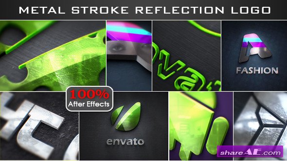 Stroke Metal Reflection Logo - After Effects Project (Videohive)