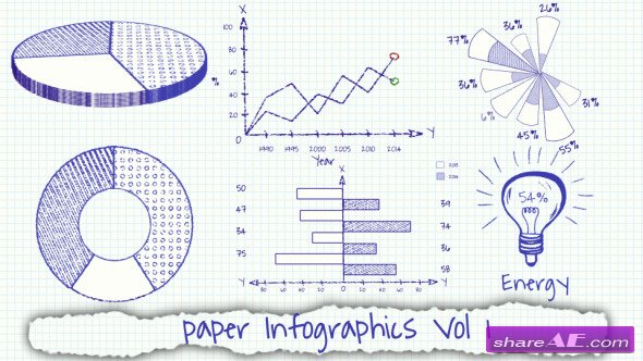 Paper Infographics Vol 1 - After Effects Project (Videohive)