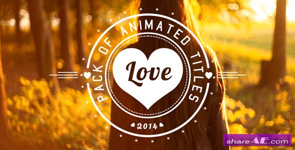 love titles pack after effects template free download