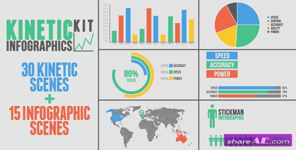 Kinetic Infographics Kit - After Effects Project (Videohive)