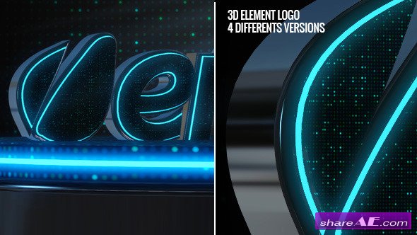 Neon Logo With LED - Element 3D - After Effects Project (Videohive)