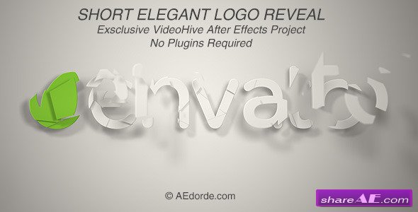 Short Elegant Logo Reveal - After Effects Project (Videohive)