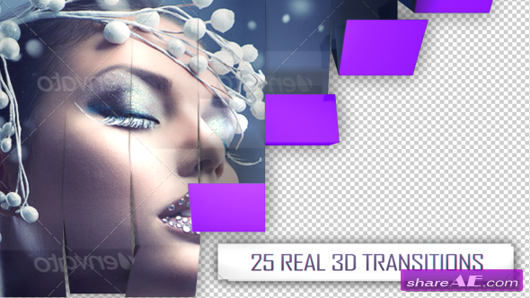 25 3D Transitions Pack - After Effects Project (Videohive)