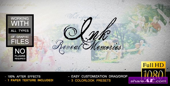Ink Reveal Memories Slideshow - After Effects Project (Videohive)