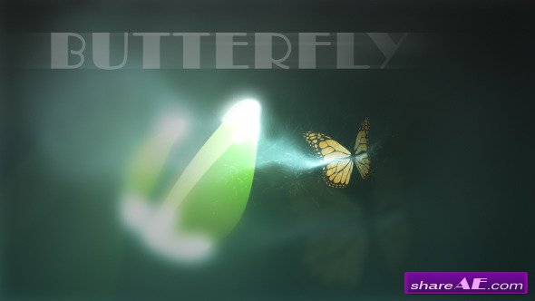 splashing butterfly logo reveal after effects template free download