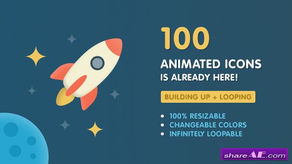 Ballicons - 100 animated icons - After Effects Project (Videohive)