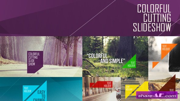 Colorful Cutting Slideshow - After Effects Project (Videohive)