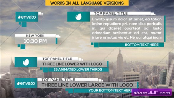 21 Clean Lower Thirds - After Effects Project (Videohive)