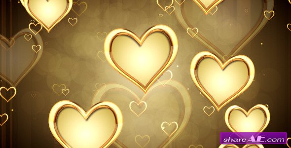 Golden Hearts - Motion Graphics (Videohive)