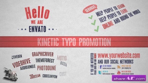 Kinetic Typo Promotion - After Effects Project (Videohive)