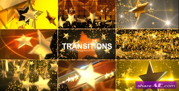 Gold Star Transitions Pack - After Effects Project (Videohive)