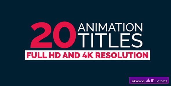 Videohive 20 Title Animation - After Effects Project