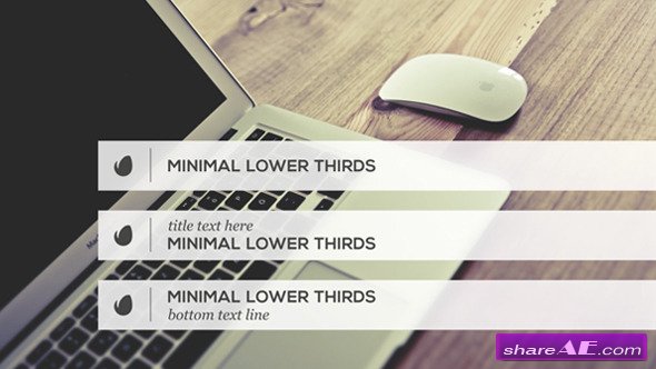 Videohive Minimalist Lower Thirds Template - After Effects Project 