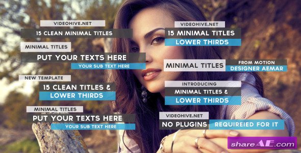 Videohive 15 Clean Minimal Titles - After Effects Project