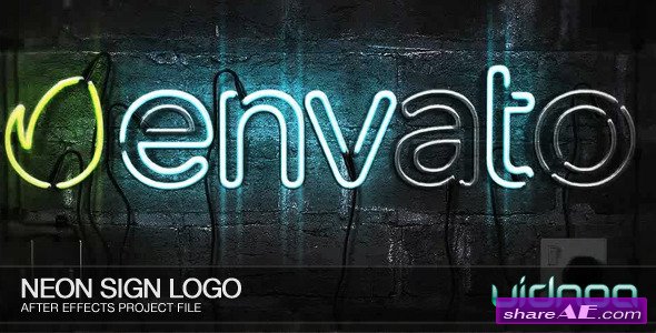Videohive Neon Sign Logo - After Effects Project