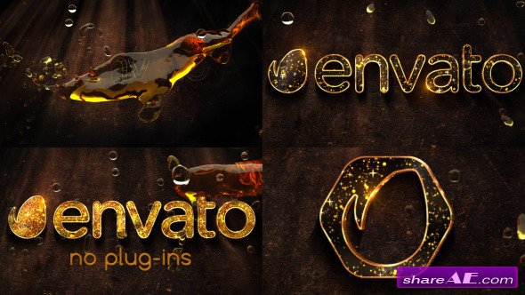 Videohive Liquid Gold Logo - After Effects Project