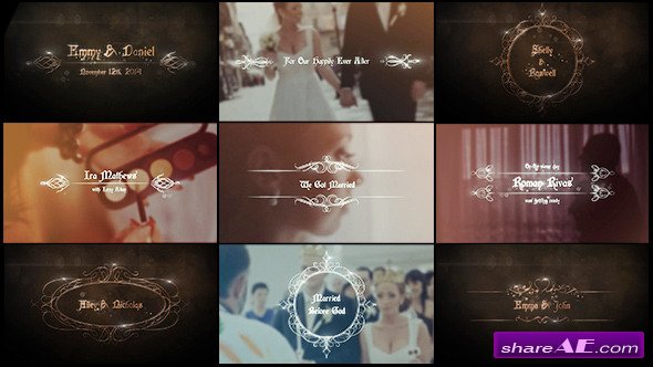 elegant wedding titles pack videohive free download after effects template