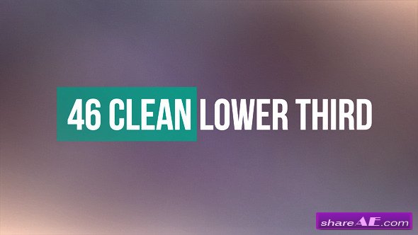 Videohive 46 Clean Lower Third - After Effects Projects