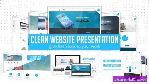 Videohive Clean Website Presentation 2 in 1 - After Effects Project