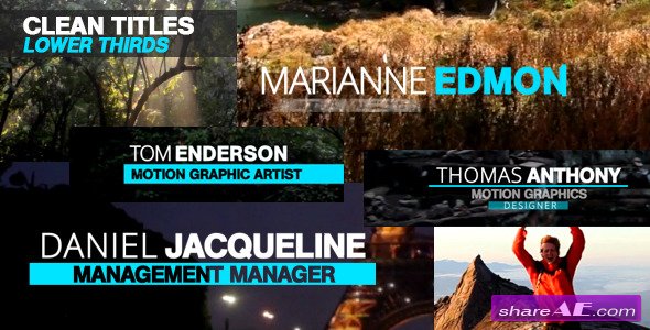Videohive Clean Titles Lower Thirds