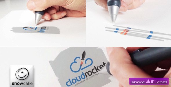 Videohive Hand Is Drawing Logo Mock-Up