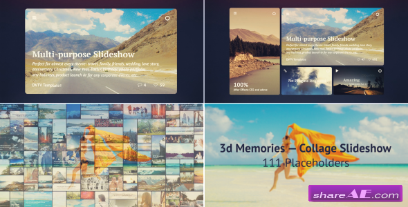 Videohive 3d Memories - Collage Slideshow
