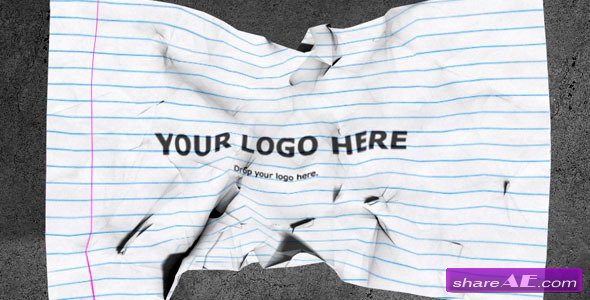 Videohive Crumpling Paper Logo Reveal - After Effects Templates