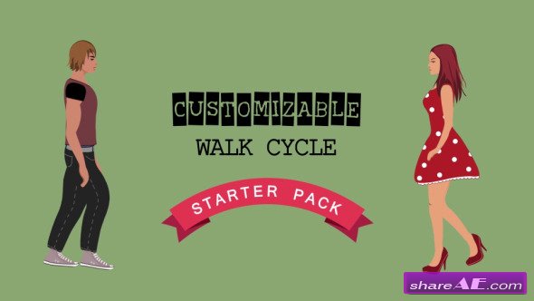 Videohive Walk Cycle Starter Pack - After Effects Templates