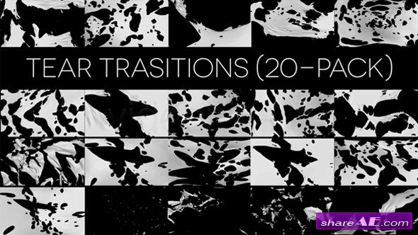 Videohive Tear Transitions (Pack of 20) - Motion Graphics