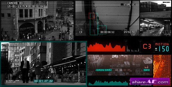 Videohive CCTV Surveillance Pack - After Effects Templates