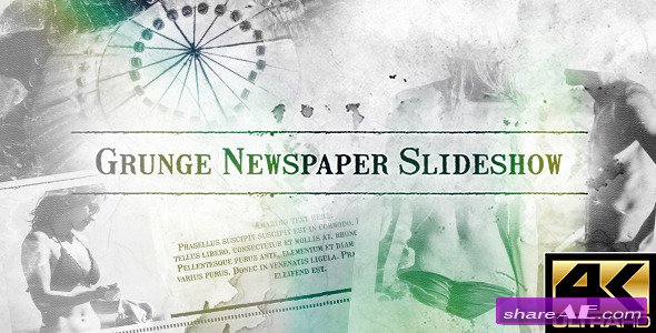 Videohive Grunge Newspaper Slideshow - After Effects Templates