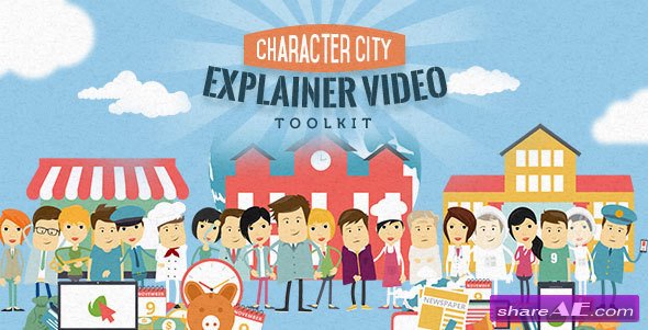 Mega Explainer toolkit : Character city - After Effects Templates (Videohive)