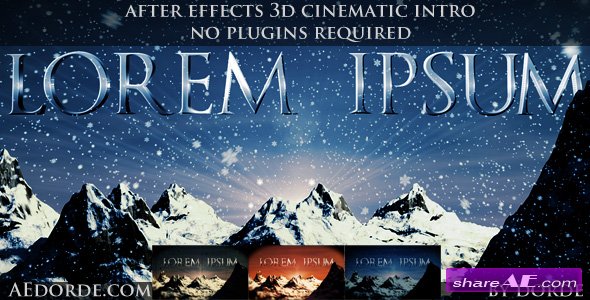 Cinematic Opener - Lorem Ipsum - After Effects Templates (Videohive)