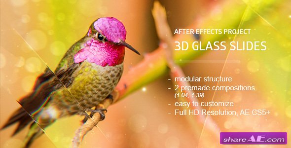 Glass Slides 3D - After Effects Templates (Videohive)
