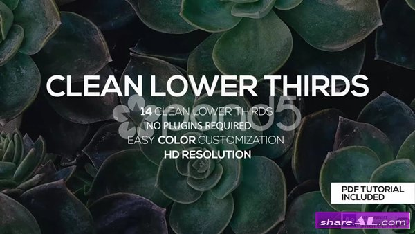 Clean Lower Thirds 58228951 - After Effects Template (Pond5)