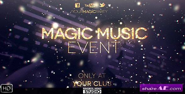 magic music event after effects template free download