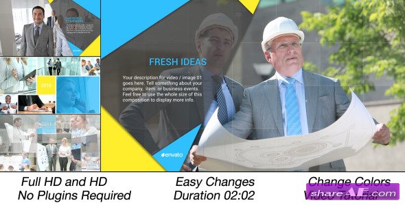 Videohive Clean Corporate Multi Video Slideshow - After Effects Templates