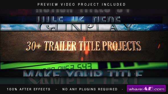 after effects template epic trailer titles free download