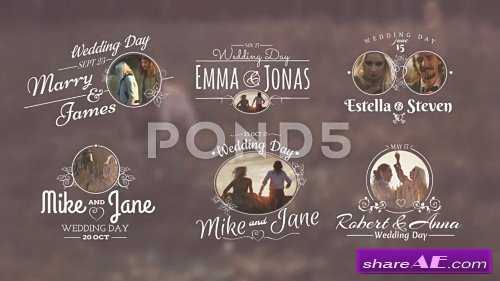 Wedding Titles - After Effects Template (Pond5)