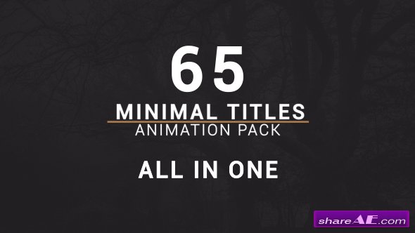 VIDEOHIVE Minimal Titles Pack - AFTER EFFECTS TEMPLATE