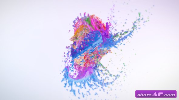 VIDEOHIDE Colorful Splash Logo Reveal - AFTER EFFECTS TEMPLATE