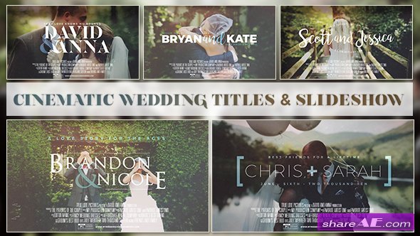 Videohive Cinematic Wedding Slideshow - After Effects Templates